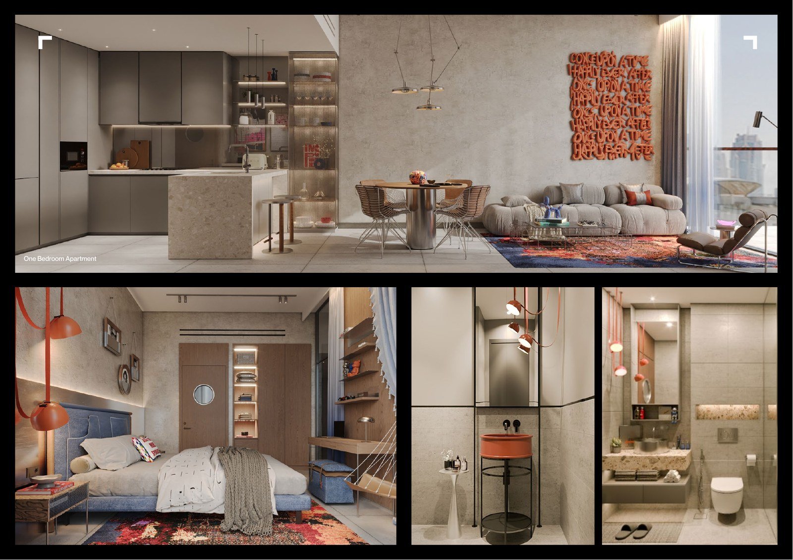 RAW District 1 bedroom apartment interior