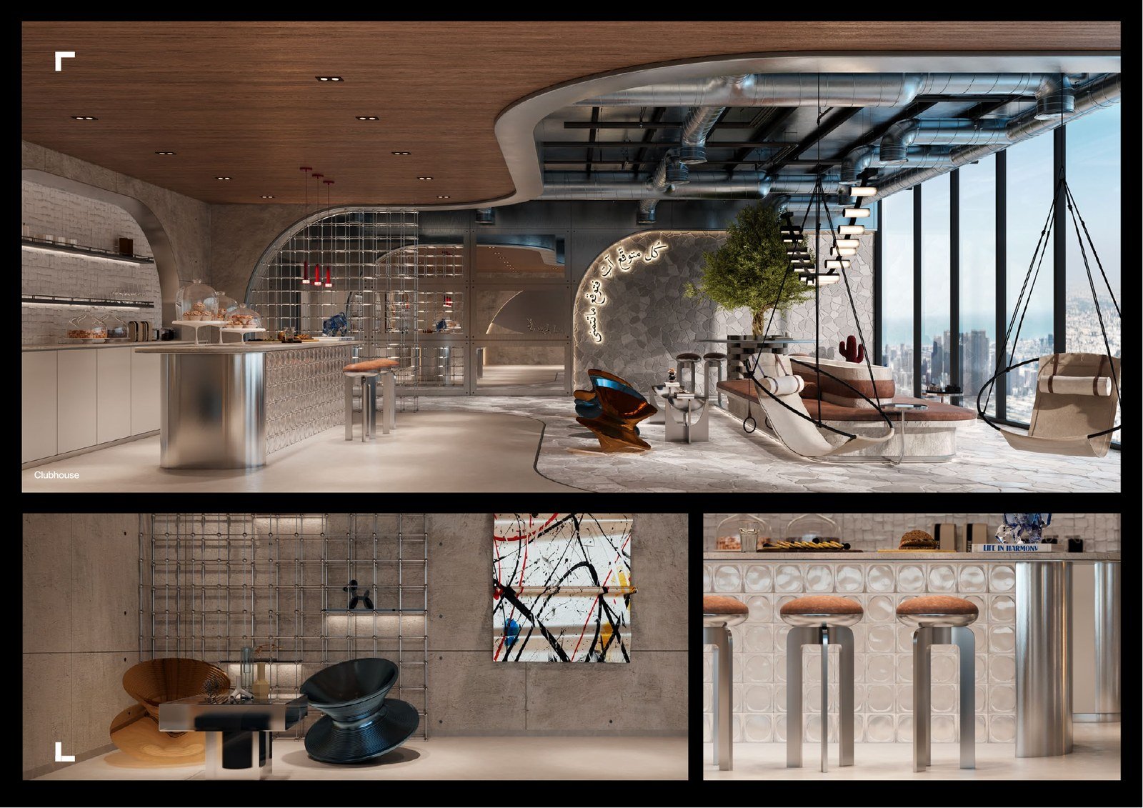 RAW District clubhouse interior design